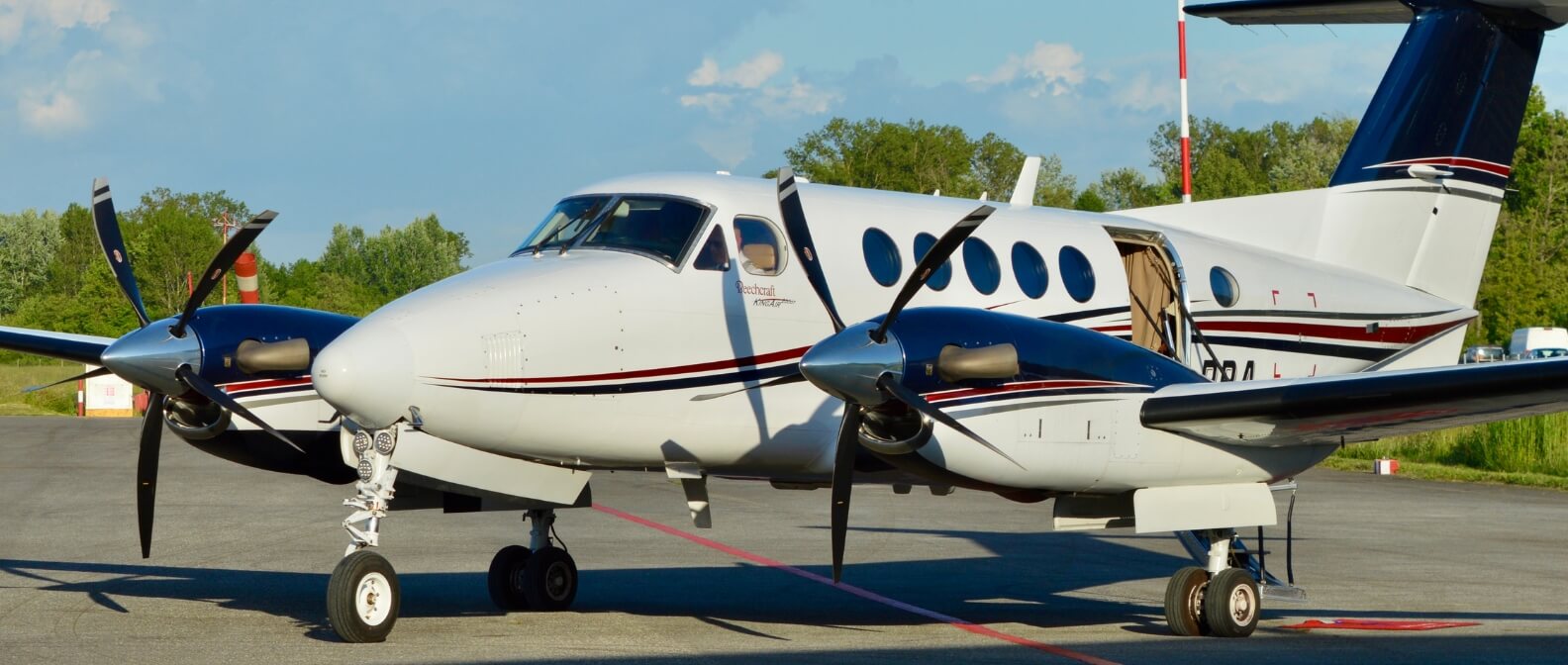 King Air B200GT on the apron before take-off