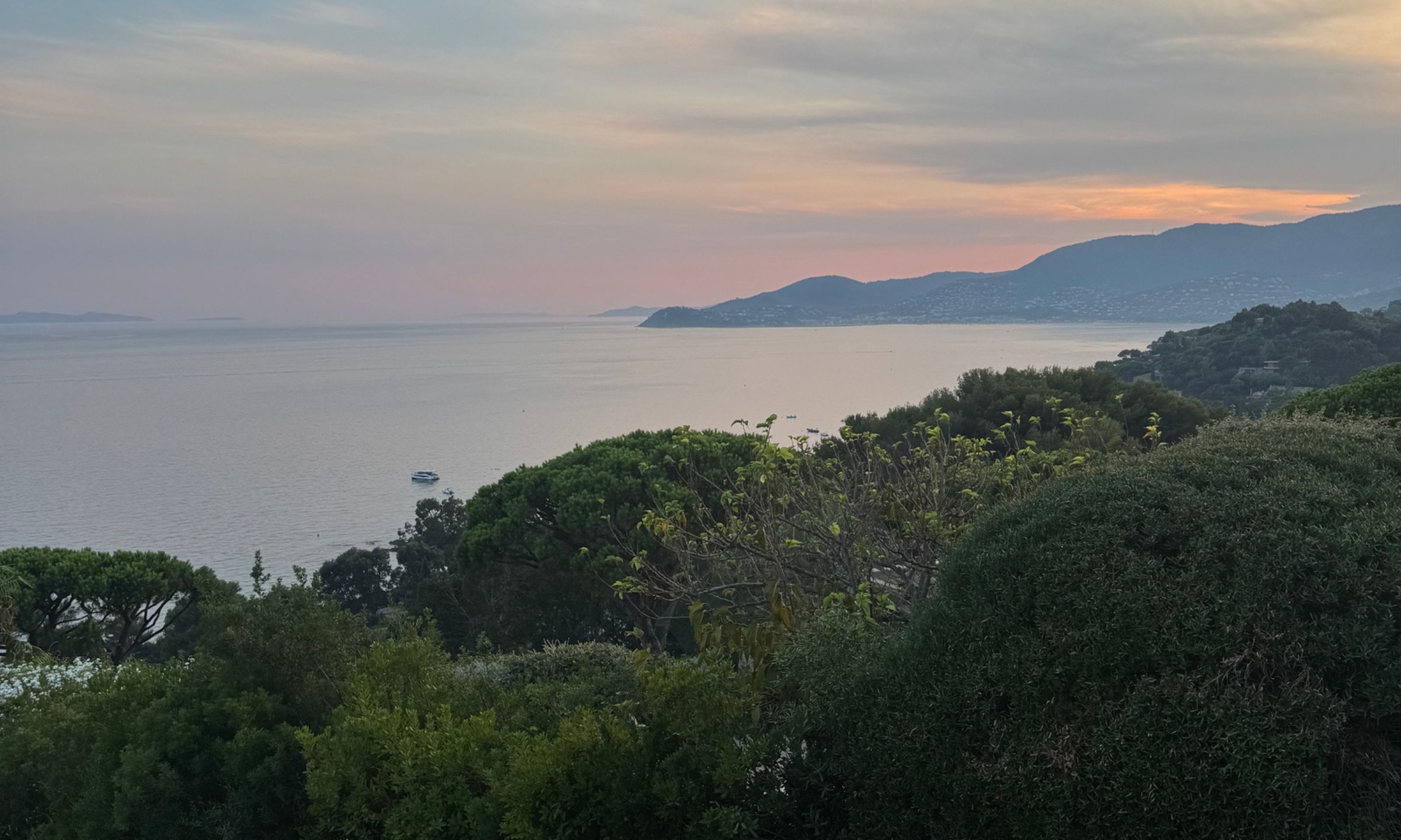 Coastal landscape near Saint-Tropez on the French Riviera.